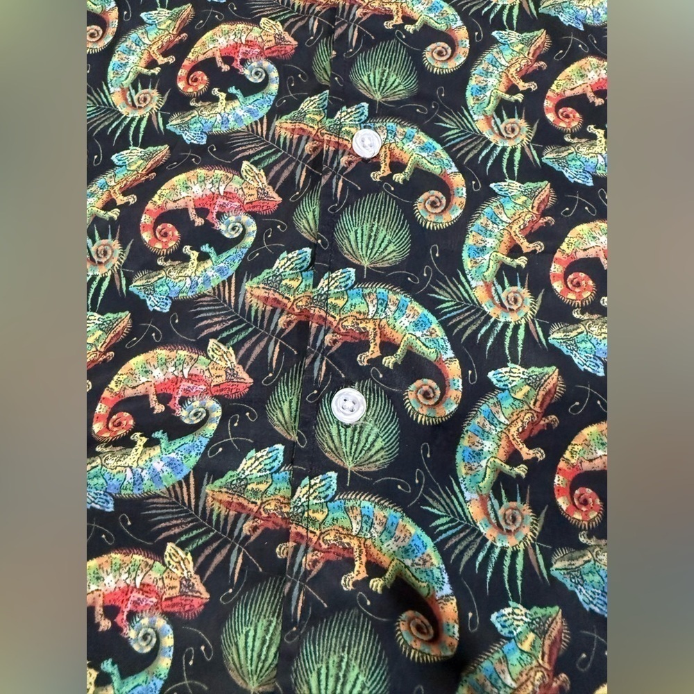 WeSC Unisex Shirt Short Sleeve Oden Chameleons 4 Men’s M Medium Women’s L Large - Picture 8 of 10